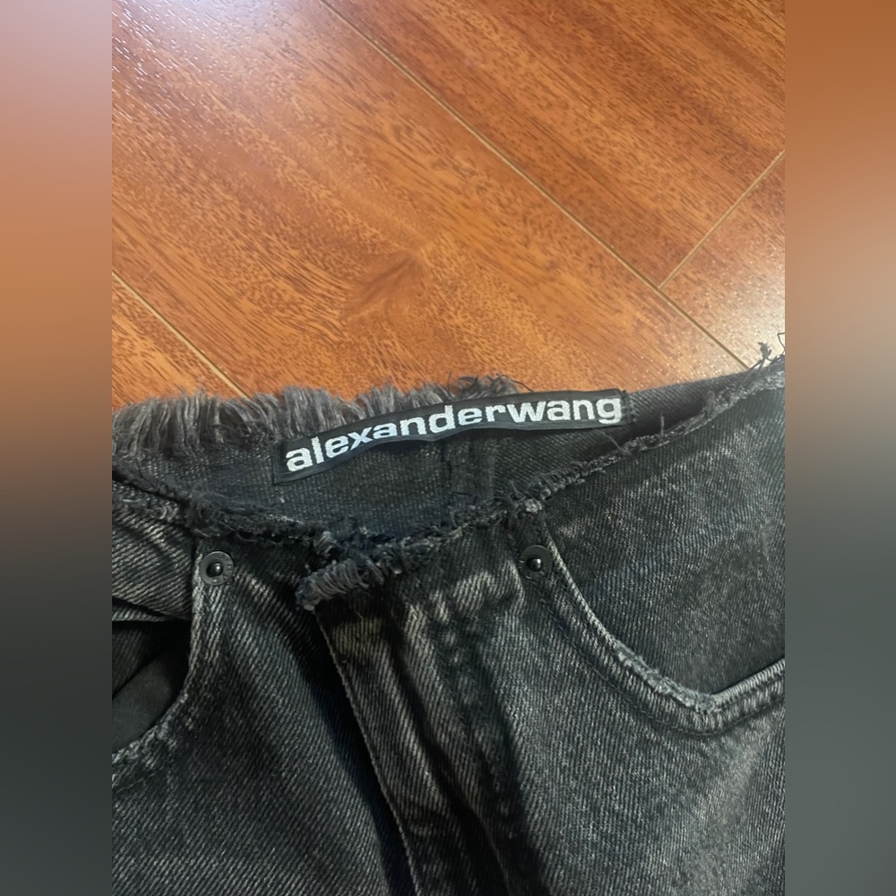 Alexander Wang Raw Hem High-rise Full Pegged Leg Jeans